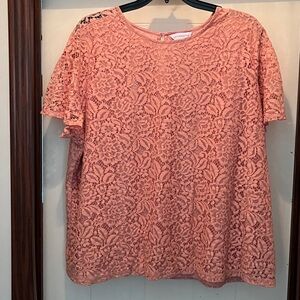 Liz Claiborne Pink Lace Blouse